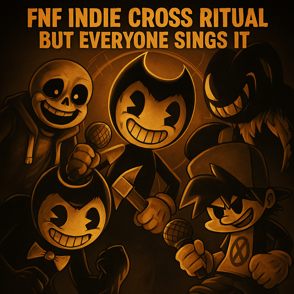 FNF Indie Cross Ritual But Everyone Sings It