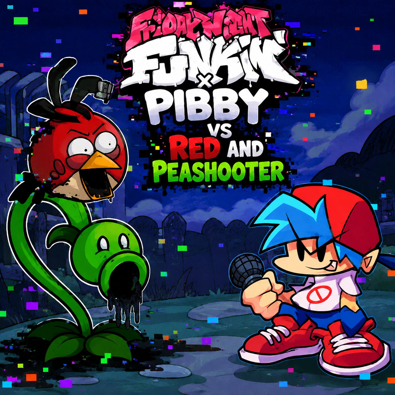FNF X Pibby vs Red And Peashooter icon